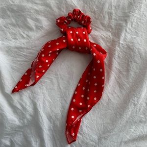 Red Polka Dot BowHair Scrunchie